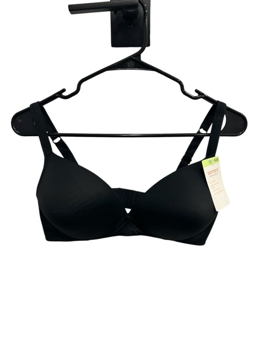 Warners 40B Black Wireless Light Lift Bra Soft Lining Minimalist Cozycore NWT